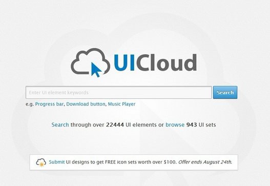網(wǎng)站設計師常用的搜索UI的網(wǎng)站 ui-cloud 網(wǎng)站截圖